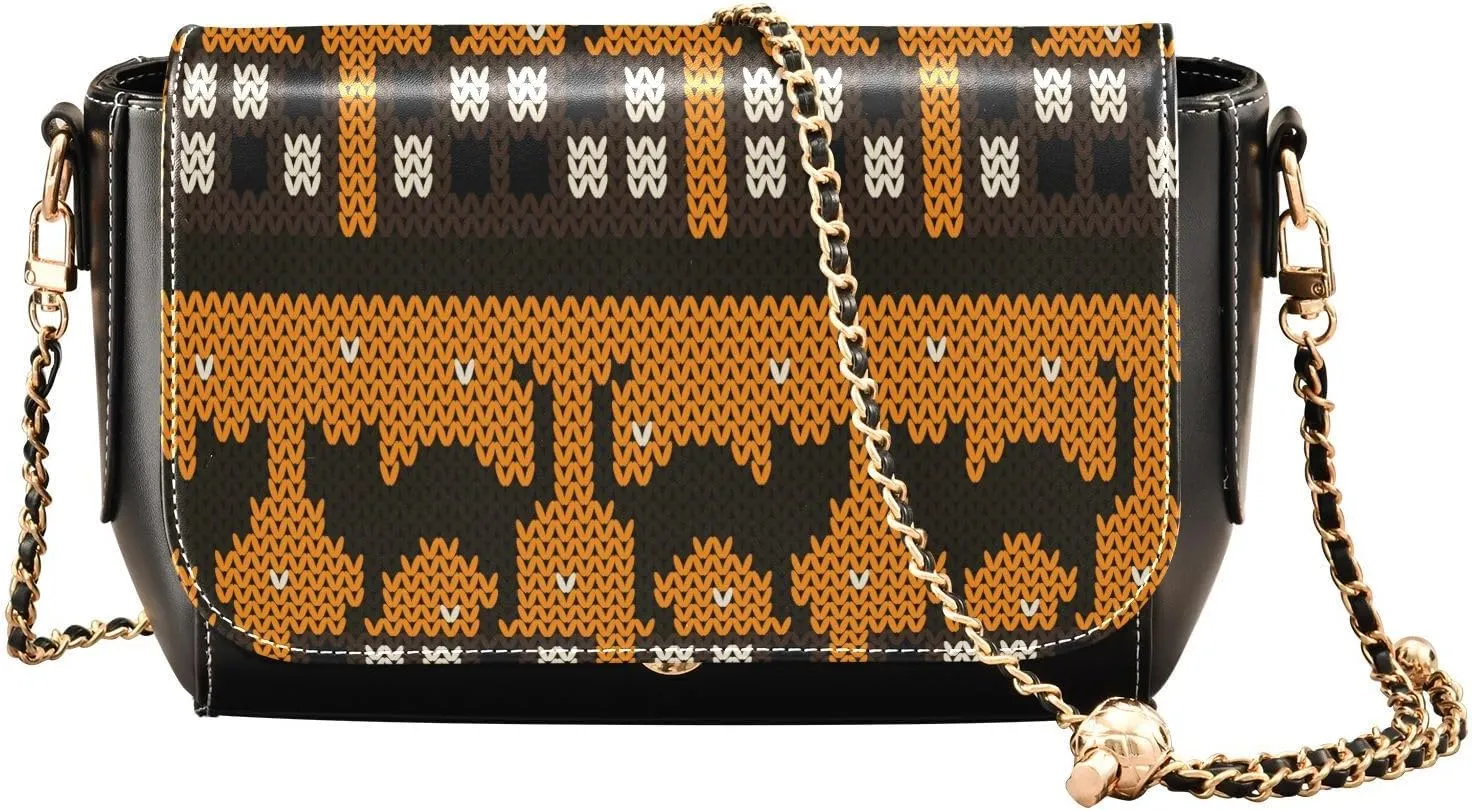 Crossbody Bags for Women Trendy Women's Black Shoulder Bag Small PU Leather Flap Cross Body Bag Handbags