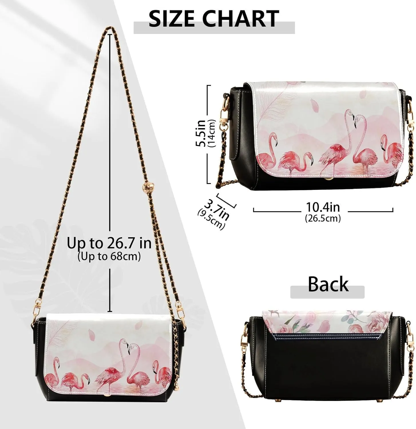 Crossbody Bags for Women Trendy Women's Black Shoulder Bag Small PU Leather Flap Cross Body Bag Handbags