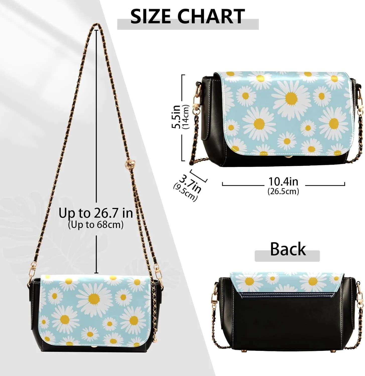 Crossbody Bags for Women Trendy Women's Black Shoulder Bag Small PU Leather Flap Cross Body Bag Handbags