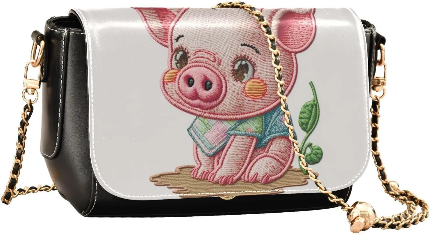 Crossbody Bags for Women Trendy Women's Black Shoulder Bag Small PU Leather Flap Cross Body Bag Handbags
