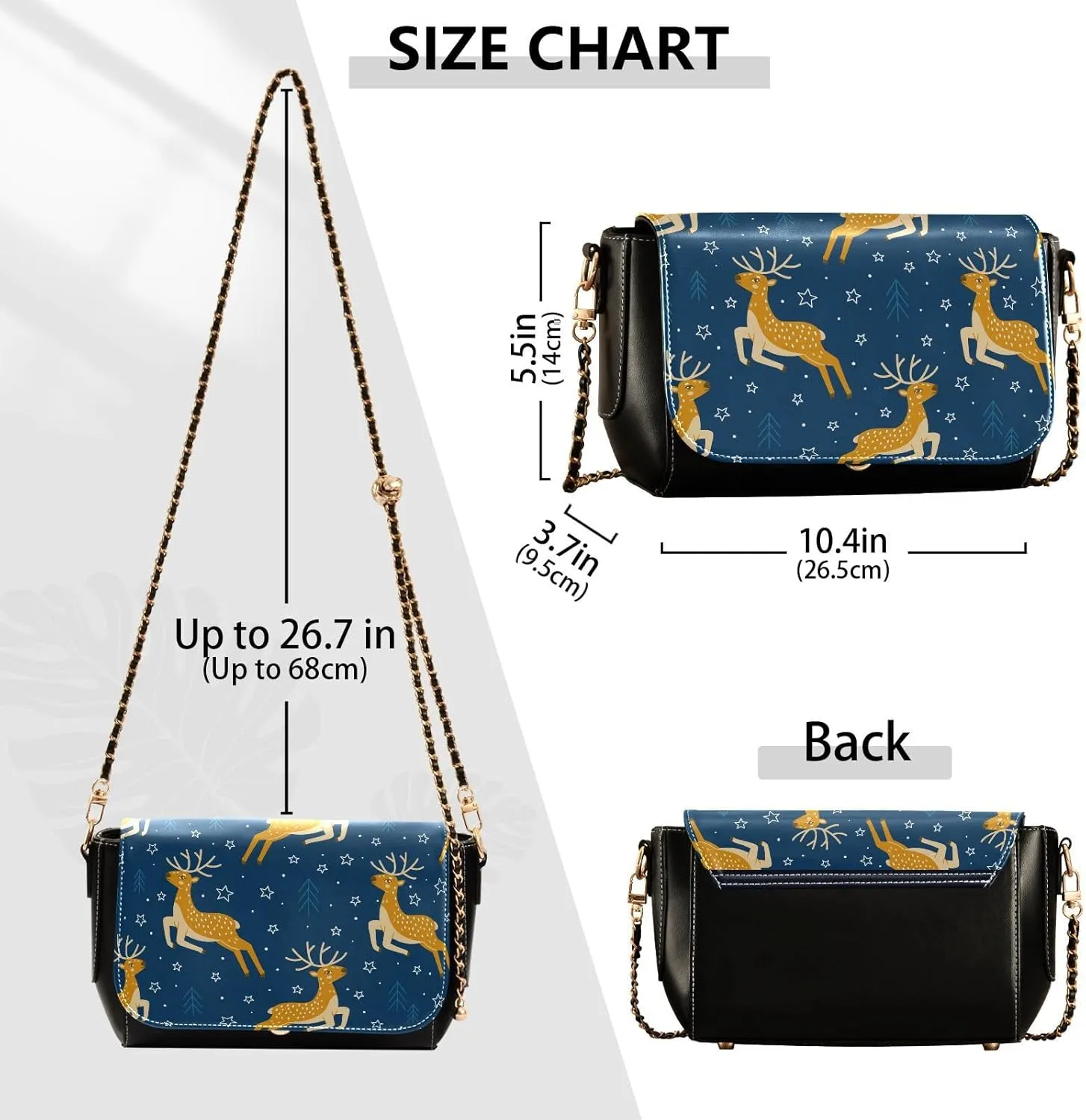 Crossbody Bags for Women Trendy Women's Black Shoulder Bag Small PU Leather Flap Cross Body Bag Handbags