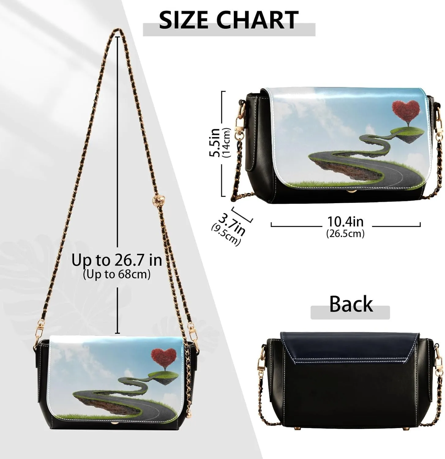 Crossbody Bags for Women Trendy Women's Black Shoulder Bag Small PU Leather Flap Cross Body Bag Handbags