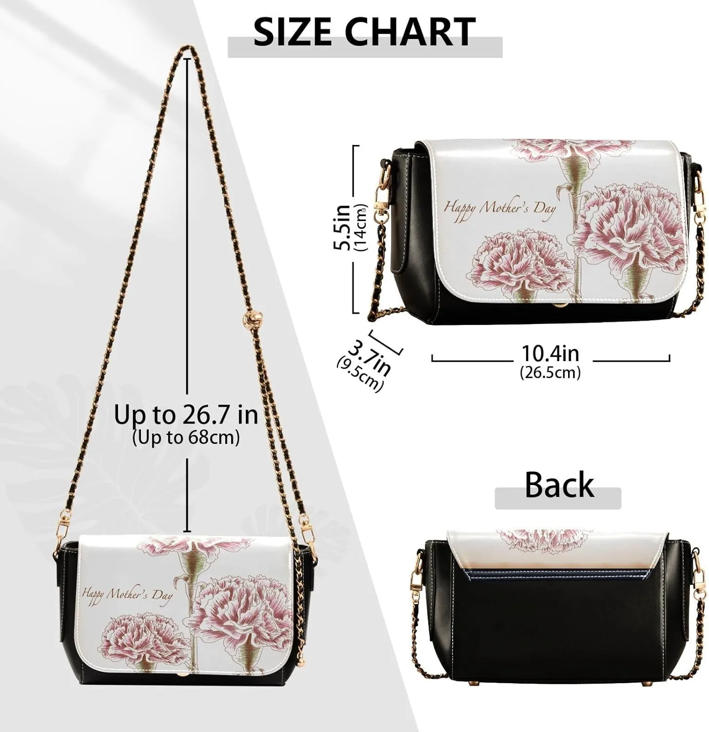 Crossbody Bags for Women Trendy Women's Black Shoulder Bag Small PU Leather Flap Cross Body Bag Handbags