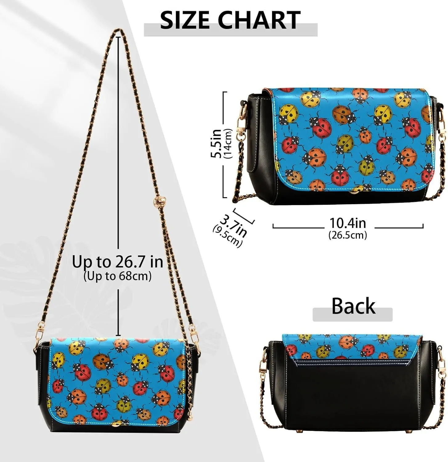 Crossbody Bags for Women Trendy Women's Black Shoulder Bag Small PU Leather Flap Cross Body Bag Handbags