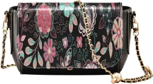 Crossbody Bags for Women Trendy Women's Black Shoulder Bag Small PU Leather Flap Cross Body Bag Handbags