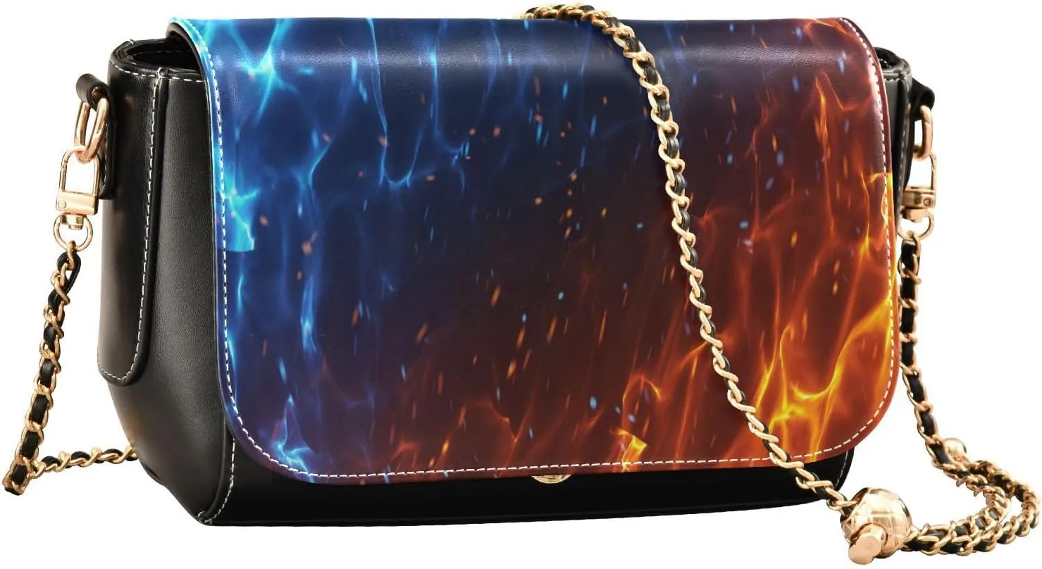 Crossbody Bags for Women Trendy Women's Black Shoulder Bag Small PU Leather Flap Cross Body Bag Handbags