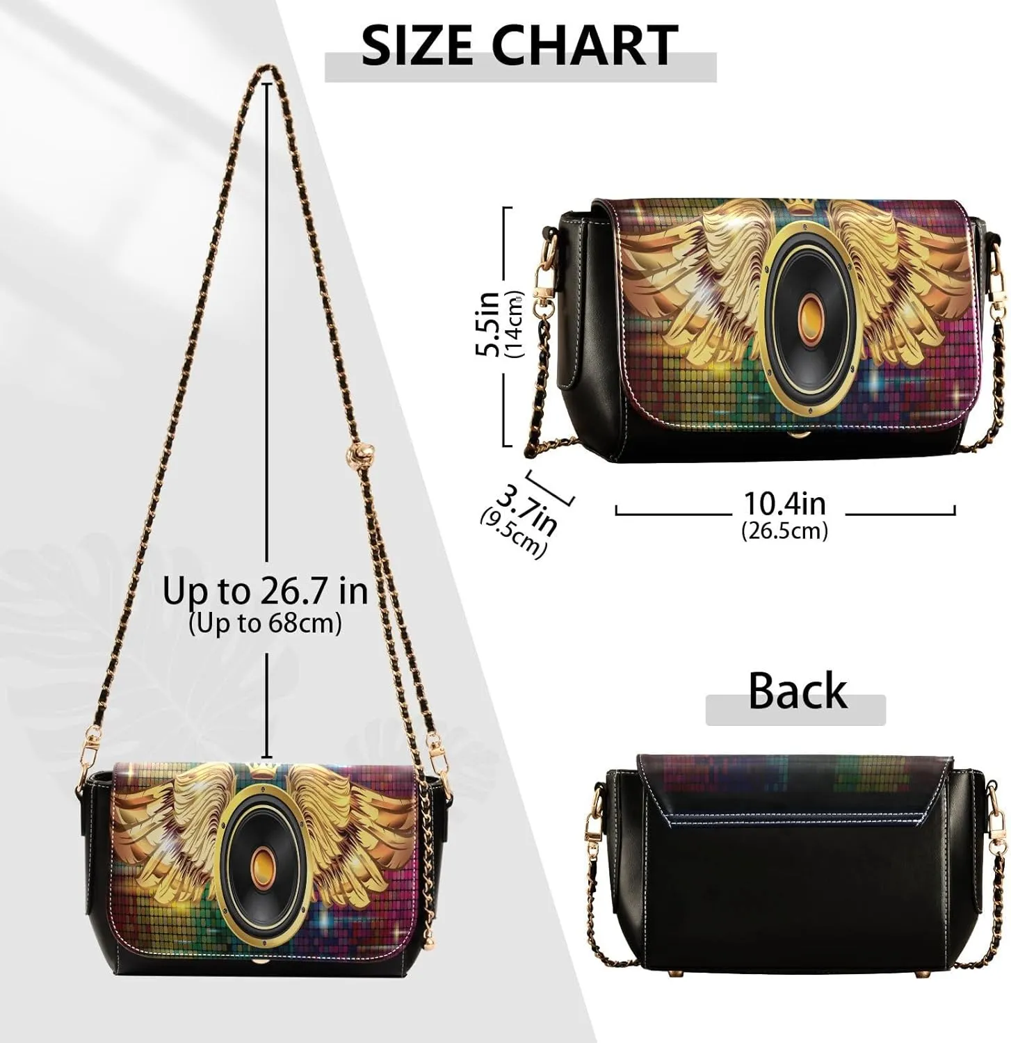Crossbody Bags for Women Trendy Women's Black Shoulder Bag Small PU Leather Flap Cross Body Bag Handbags
