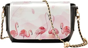 Crossbody Bags for Women Trendy Women's Black Shoulder Bag Small PU Leather Flap Cross Body Bag Handbags