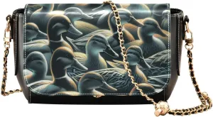 Crossbody Bags for Women Trendy Women's Black Shoulder Bag Small PU Leather Flap Cross Body Bag Handbags