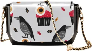 Crossbody Bags for Women Trendy Women's Black Shoulder Bag Small PU Leather Flap Cross Body Bag Handbags