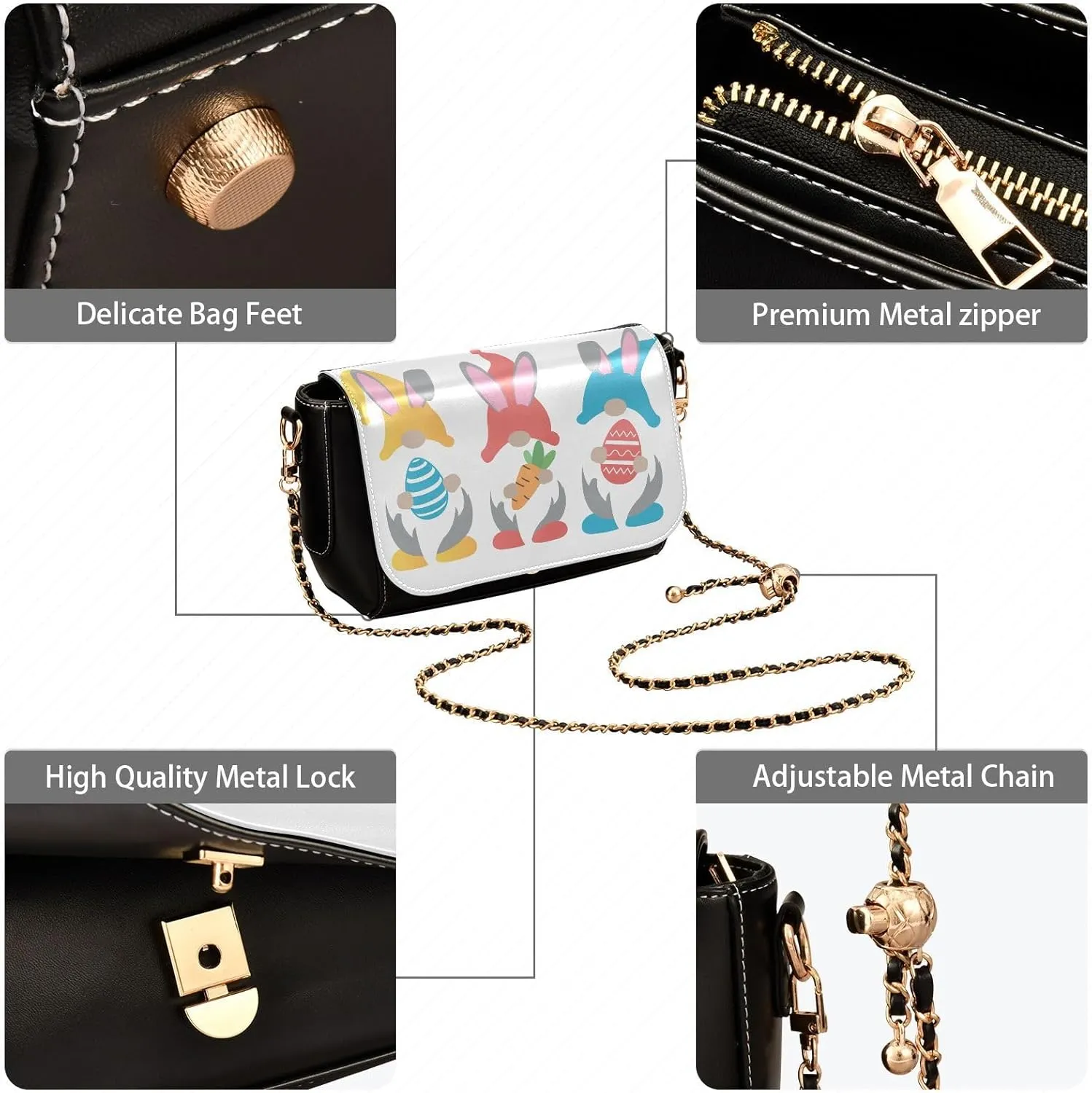 Crossbody Bags for Women Trendy Women's Black Shoulder Bag Small PU Leather Flap Cross Body Bag Handbags