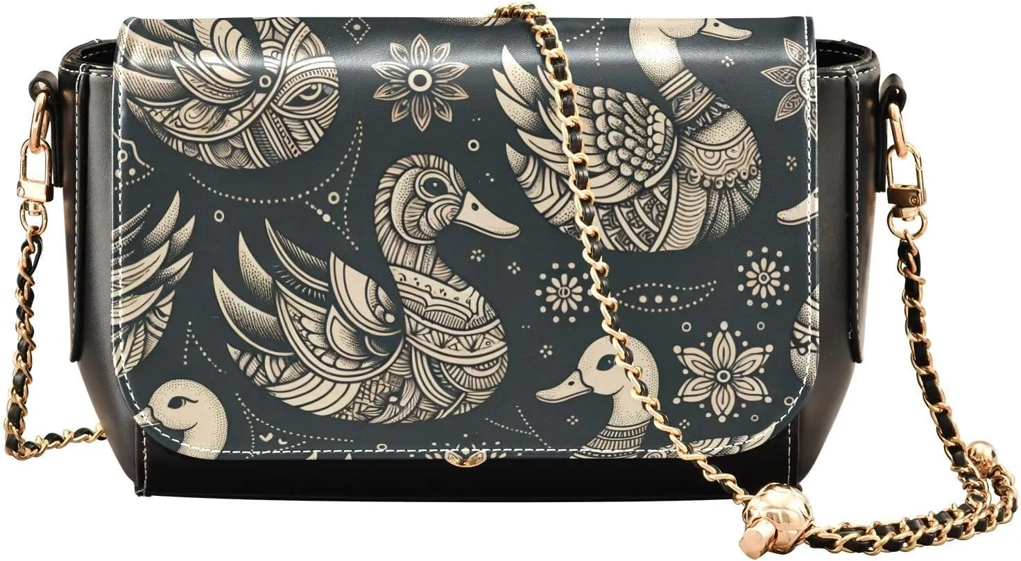 Crossbody Bags for Women Trendy Women's Black Shoulder Bag Small PU Leather Flap Cross Body Bag Handbags