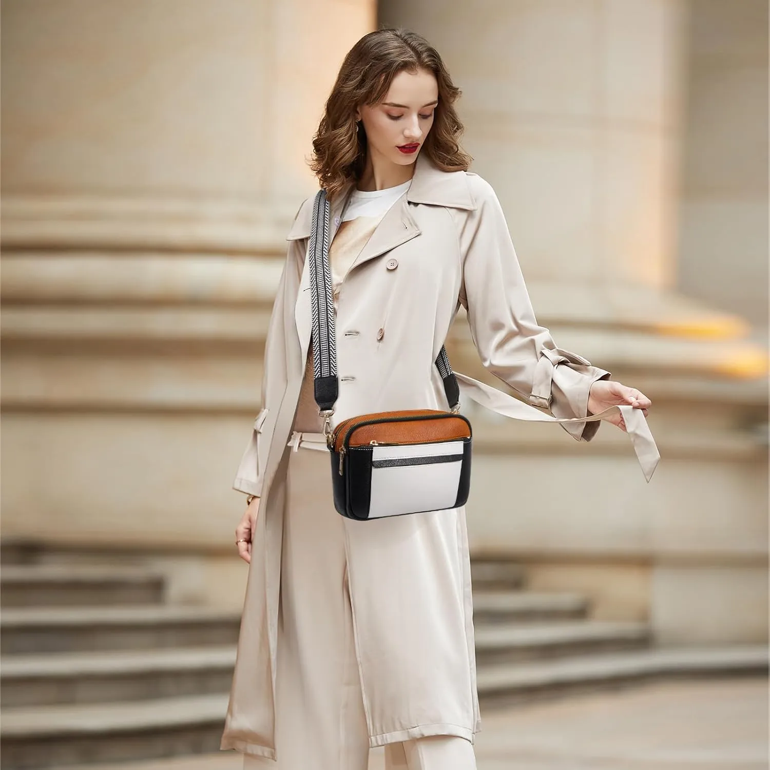 Crossbody Bags for Women, Vegan Leather Crossbody Purses for Women, Small Trendy Shoulder Handbags for Travel