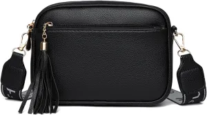 Crossbody Purses for Women Trendy,Vegan Leather Medium Crossbody Bag,Women's Crossbody Travel Purse Built in Wallet