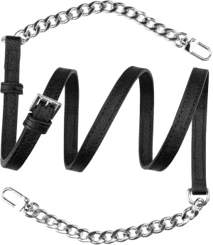 Crossbody Straps Replacement for Michael Kors Purse Adjustable Conversion Kit for MK (Black)