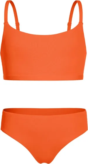 CRZ YOGA Girls Swimsuit 2 Piece Bikini Set - Scoop Neck Adjustable Straps Padded Tops and Bottoms Beach Sports Bathing Suit