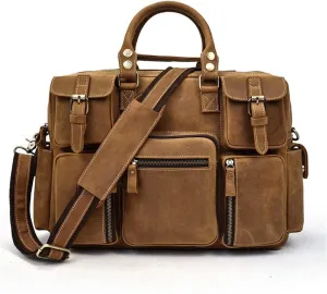 CSCDD 1PCS Retro Briefcase Business Handbag Men's Travel Bag Casual Crossbody Men's Bag