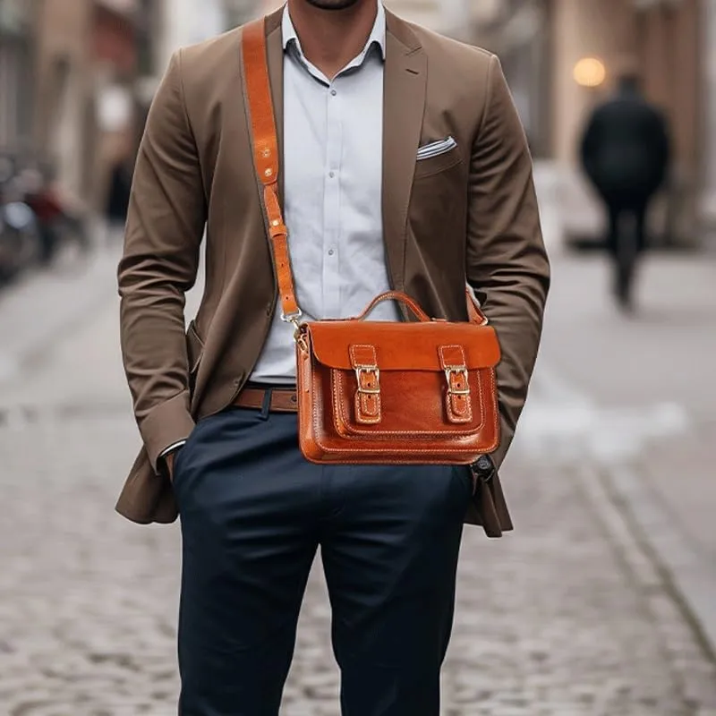 CSCDD Crossbody Bag Leather Bag Men's Bag Single Shoulder Bag Household Travel Bag