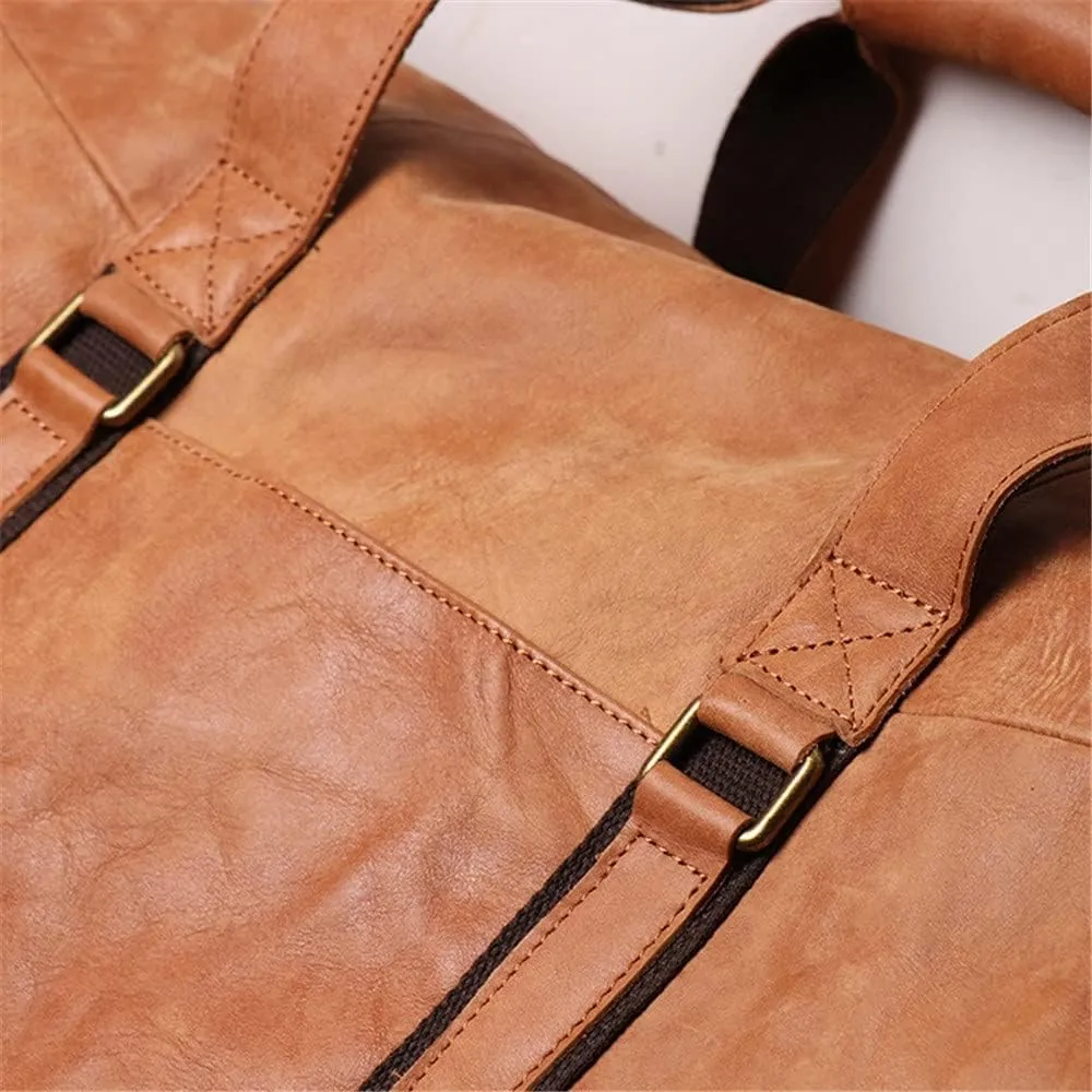 CSCDD Fashion Retro Travel Bag Men's Handbag Large Capacity Luggage Bag Computer Bag Messenger Bag