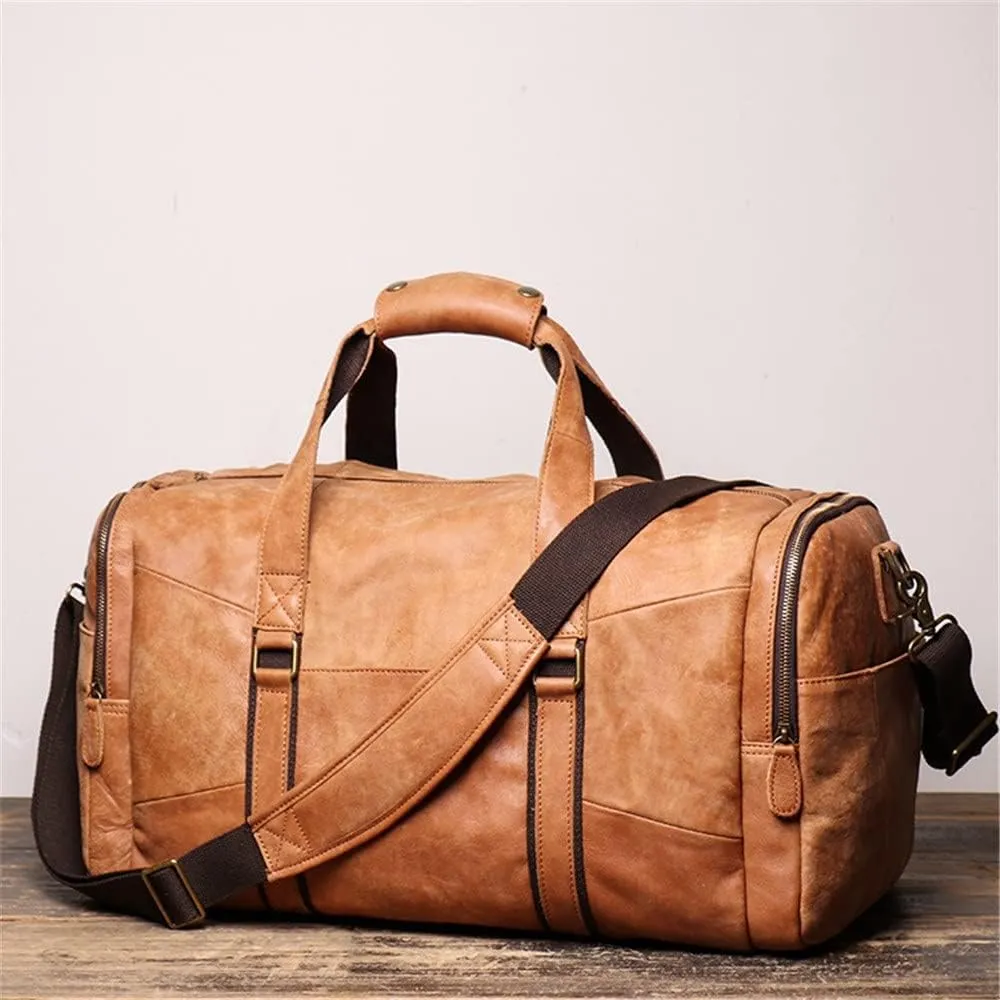 CSCDD Fashion Retro Travel Bag Men's Handbag Large Capacity Luggage Bag Computer Bag Messenger Bag