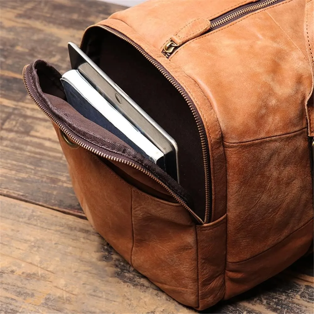 CSCDD Fashion Retro Travel Bag Men's Handbag Large Capacity Luggage Bag Computer Bag Messenger Bag