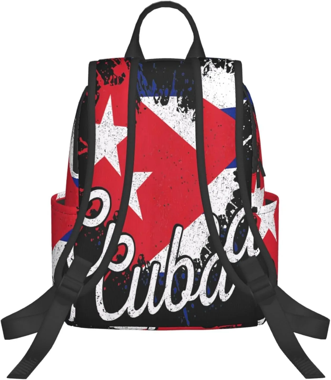 Cuba Patriotic Cuban Pride Flag Casual Backpacks Large Capacity Laptop Backpack Sports Fitness Rucksack Travel Carry-On Daypack Work Bag for Outdoor Camping
