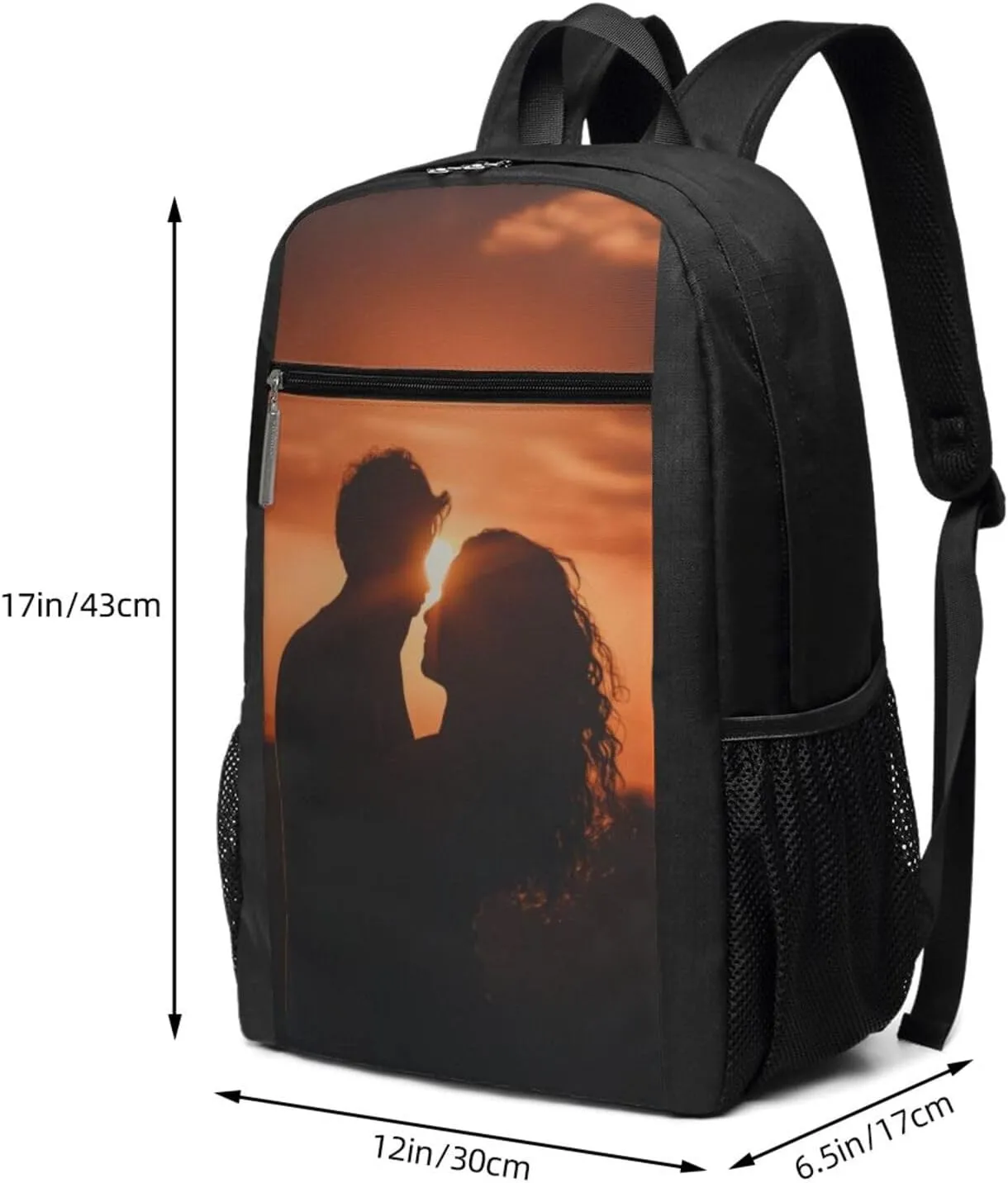 Custom Backpack for Men Women Personalized Laptop Backpack Design Your Photo Name Logo Customize Large-capacity Backpack for Work Camping Travel 17in