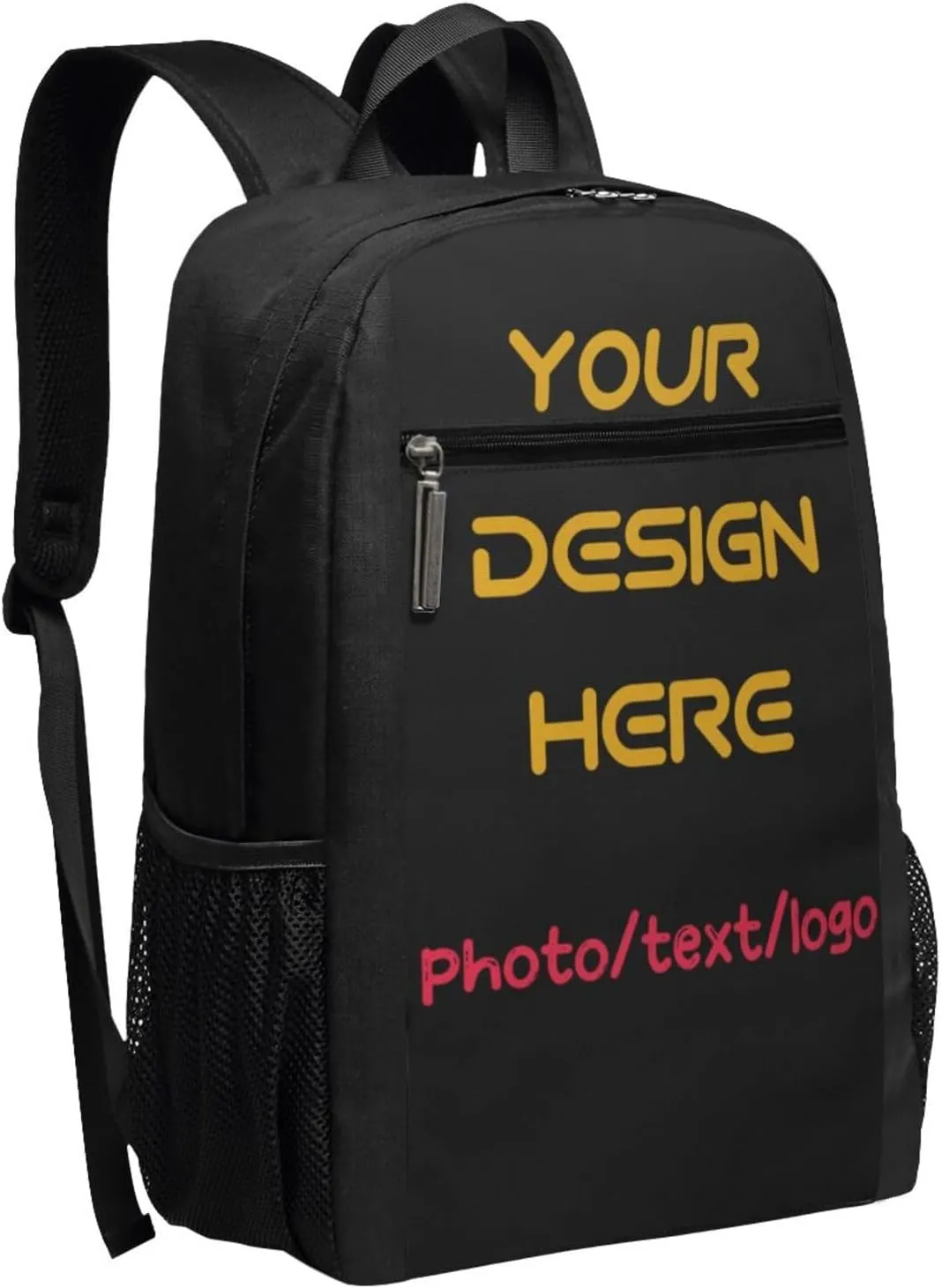 Custom Backpack For Women Men,Personalized Daypacks With Photo/Name/Text/Logo,Customized Large Capacity Laptop Backpack,Casual Travel Computer Bag For Work Camping(17in)