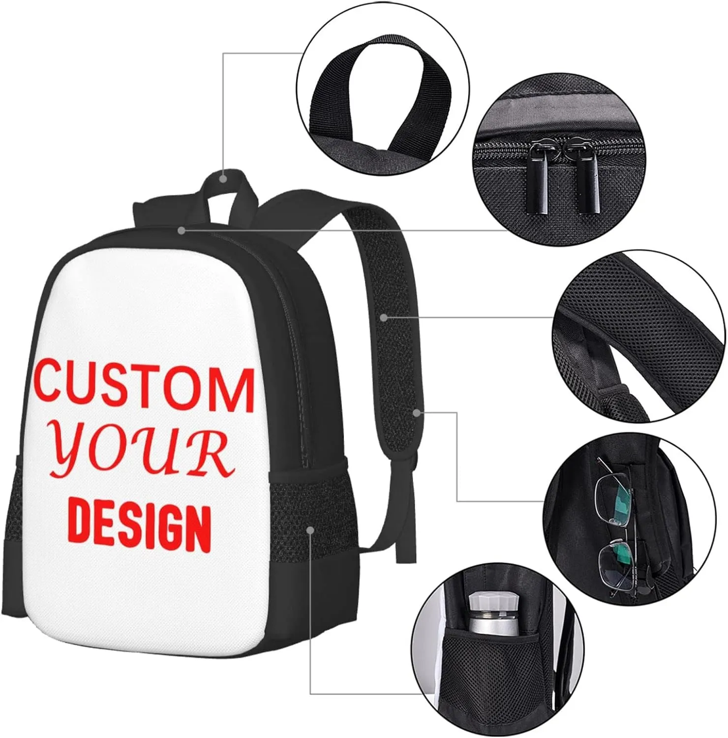 Custom Backpack Personalized Backpack Large Capacity Shoulder Add Your Own Name Travel Backpack