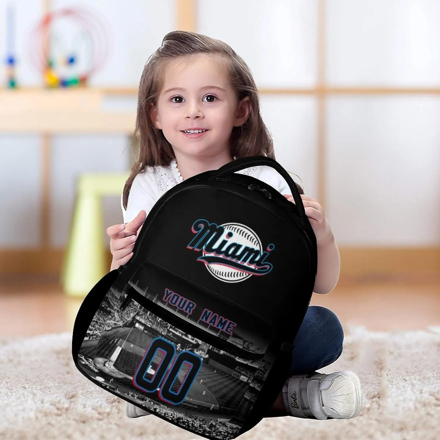 Custom Baseball Backpacks City Team Court Schoolbags Personalized Name Number Travel Camp Children Bag Fans Gift