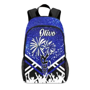 Custom Cheer Cheerleader Blue Green Pink Red Silver Orange All Over Print Casual Name Backpacks