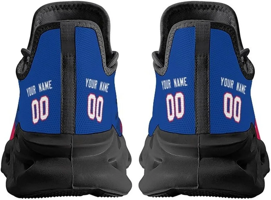 Custom Men's Sneakers Football Personalized Breathable Fan Gift Name & Number Athletic Gym Slip-on Shoes