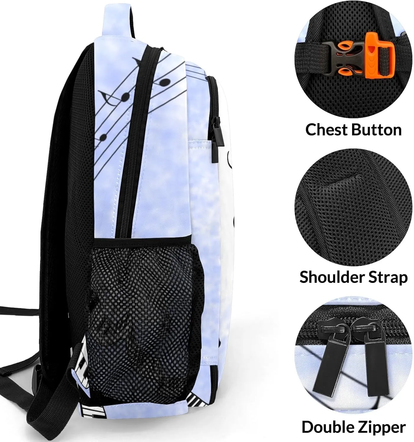 Custom Piano Music Backpack Custom Multifunctional Waterproof Laptop Bag for Travel Gift