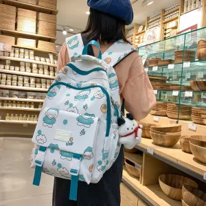 Cute Cartoon Printed Backpack Large Capacity Schoolbag