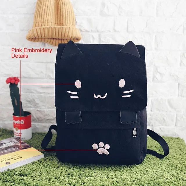 cute cat school bag