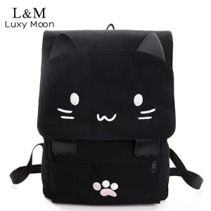 cute cat school bag