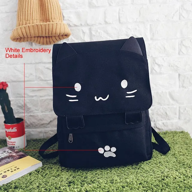 cute cat school bag