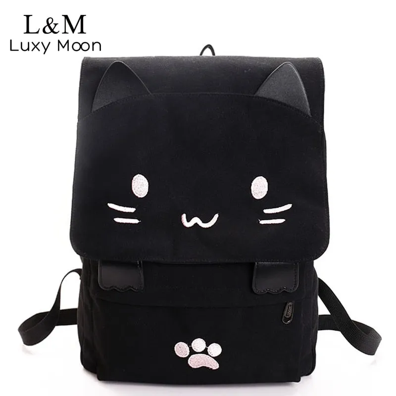 cute cat school bag