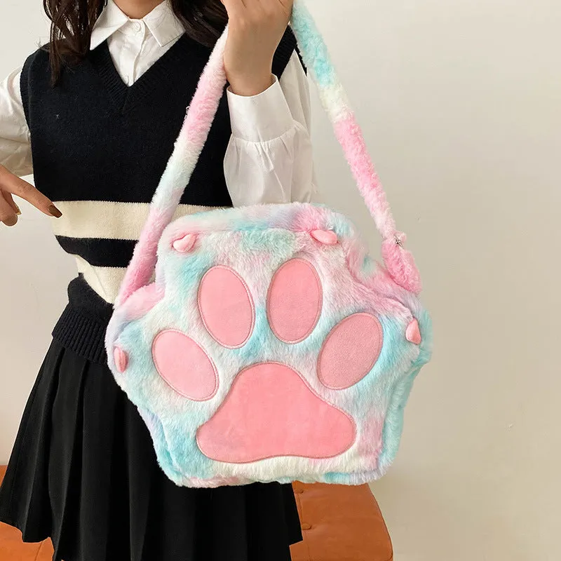 Cute Color Cat's Paw Large Capacity Backpacks