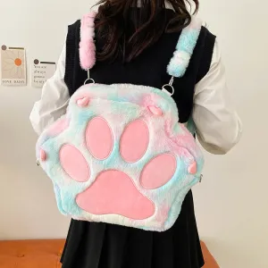 Cute Color Cat's Paw Large Capacity Backpacks
