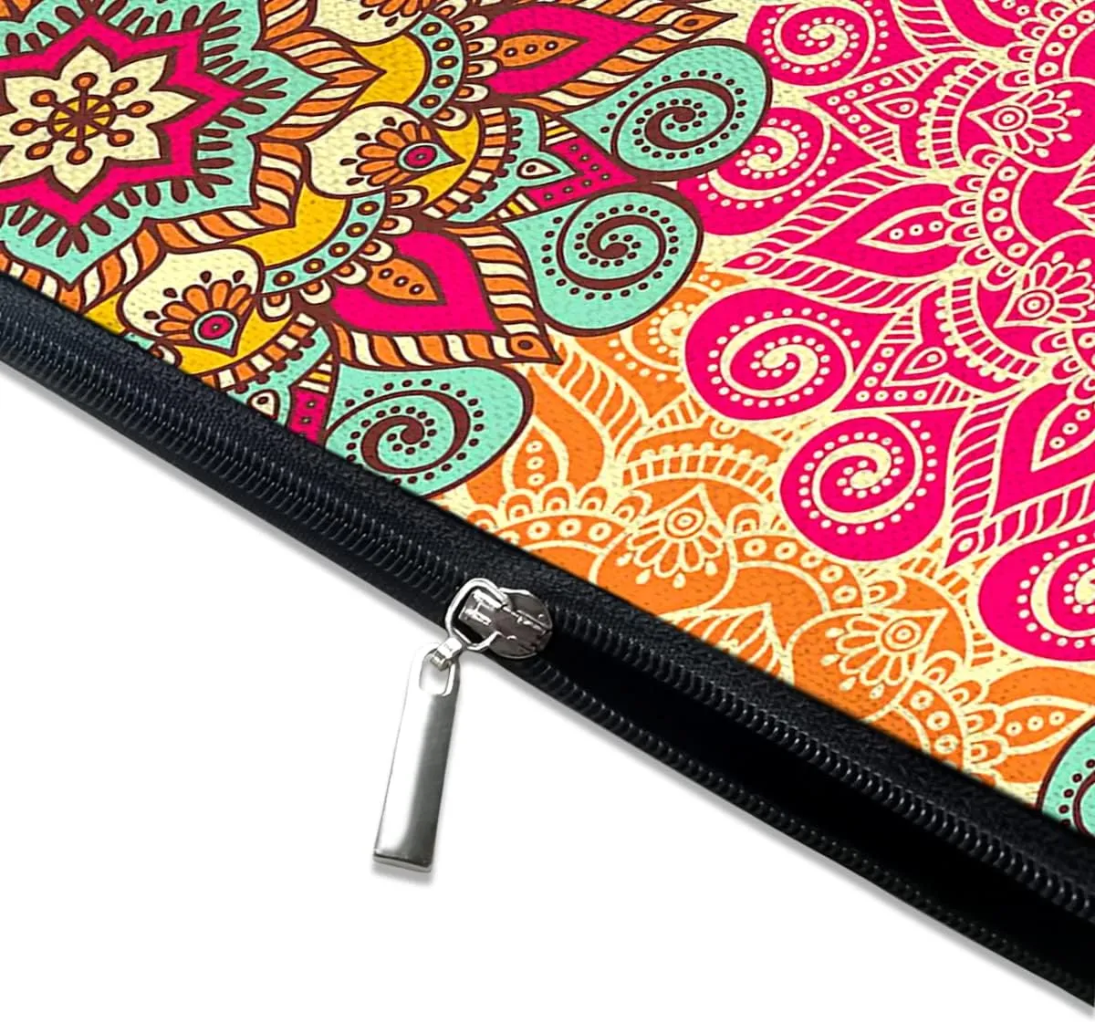 Cute Makeup Bag for Purse Canvas Waterproof Funny Cosmetic Bags for Women Zipper Travel Toiletry Pouch-Boho Flower Makeup Bags