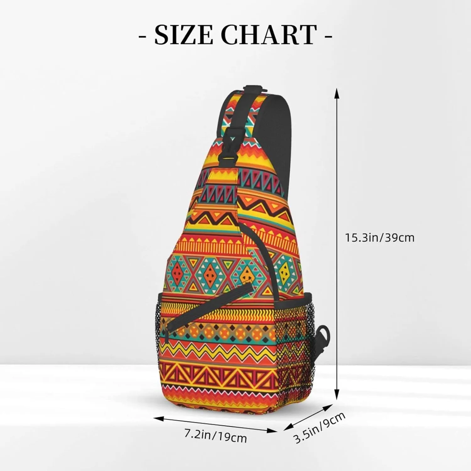 Cute Native American Sling Backpack Casual Indian Chest Bags Crossbody Travel Hiking Daypack For Women Men