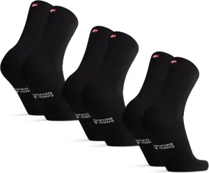 DANISH ENDURANCE Athletic Tennis Socks for Women & Men, Performance Socks, Crew Length, Breathable, 3 or 6-Pack