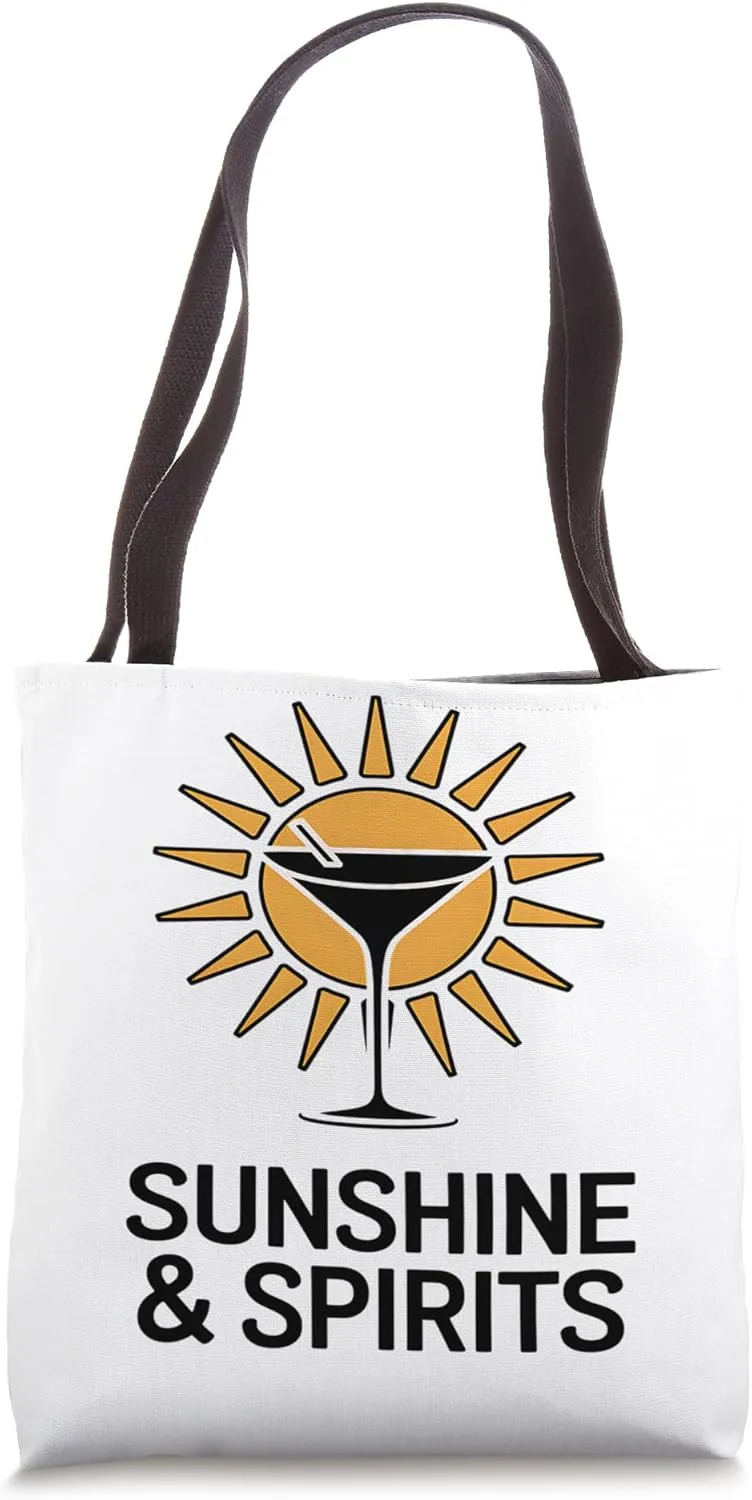 Day Drinking Vibes Sunshine & Spirits Simple Cocktail Tote Bag