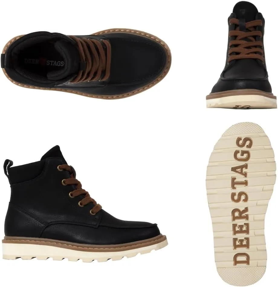 Deer Stags Kids Unisex Brown Leather Casual Winter Bootie 9 Months