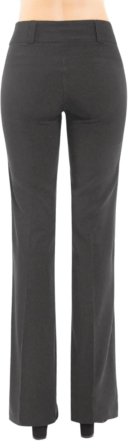 Design by Olivia Women's Ultra Stretch Comfy Millennium Bootcut Dress Pants Work Business Office Trousers