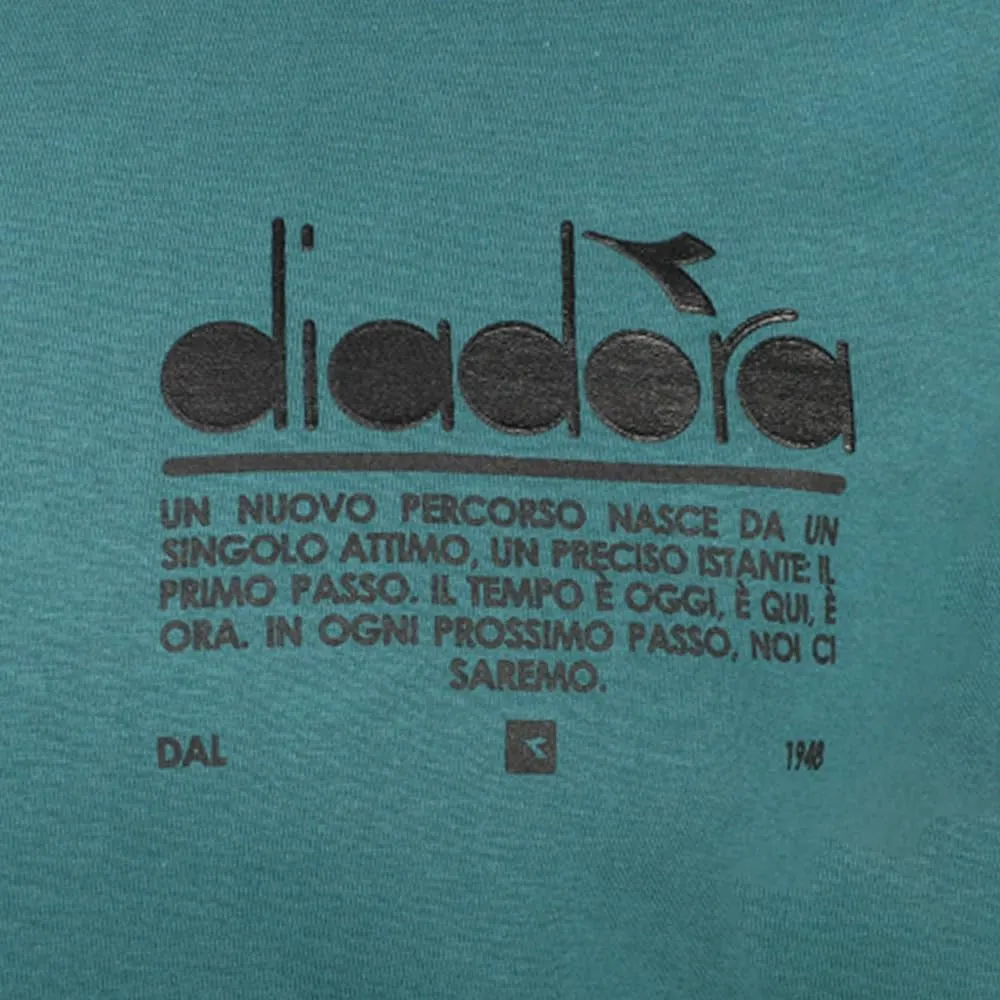 Diadora Mens Manifesto Logo Crew Neck Short Sleeve Casual Tops Casual - Blue