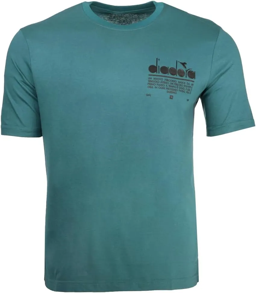 Diadora Mens Manifesto Logo Crew Neck Short Sleeve Casual Tops Casual - Blue