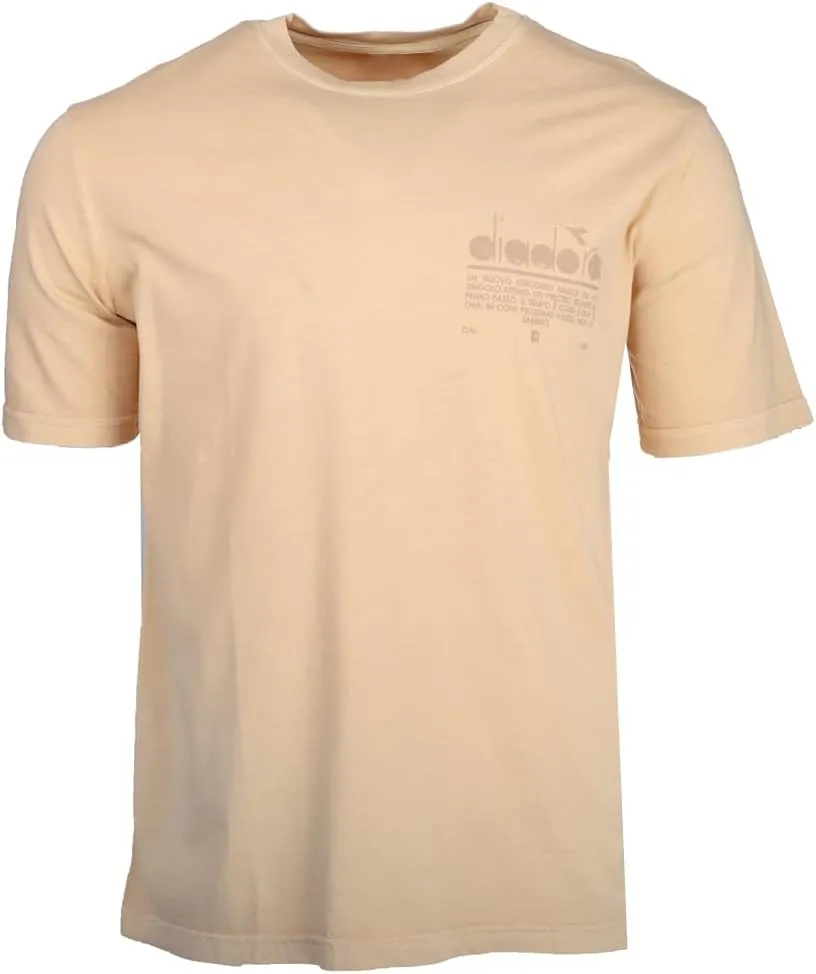 Diadora Mens Manifesto Palette Crew Neck Short Sleeve Casual Tops Casual - Beige
