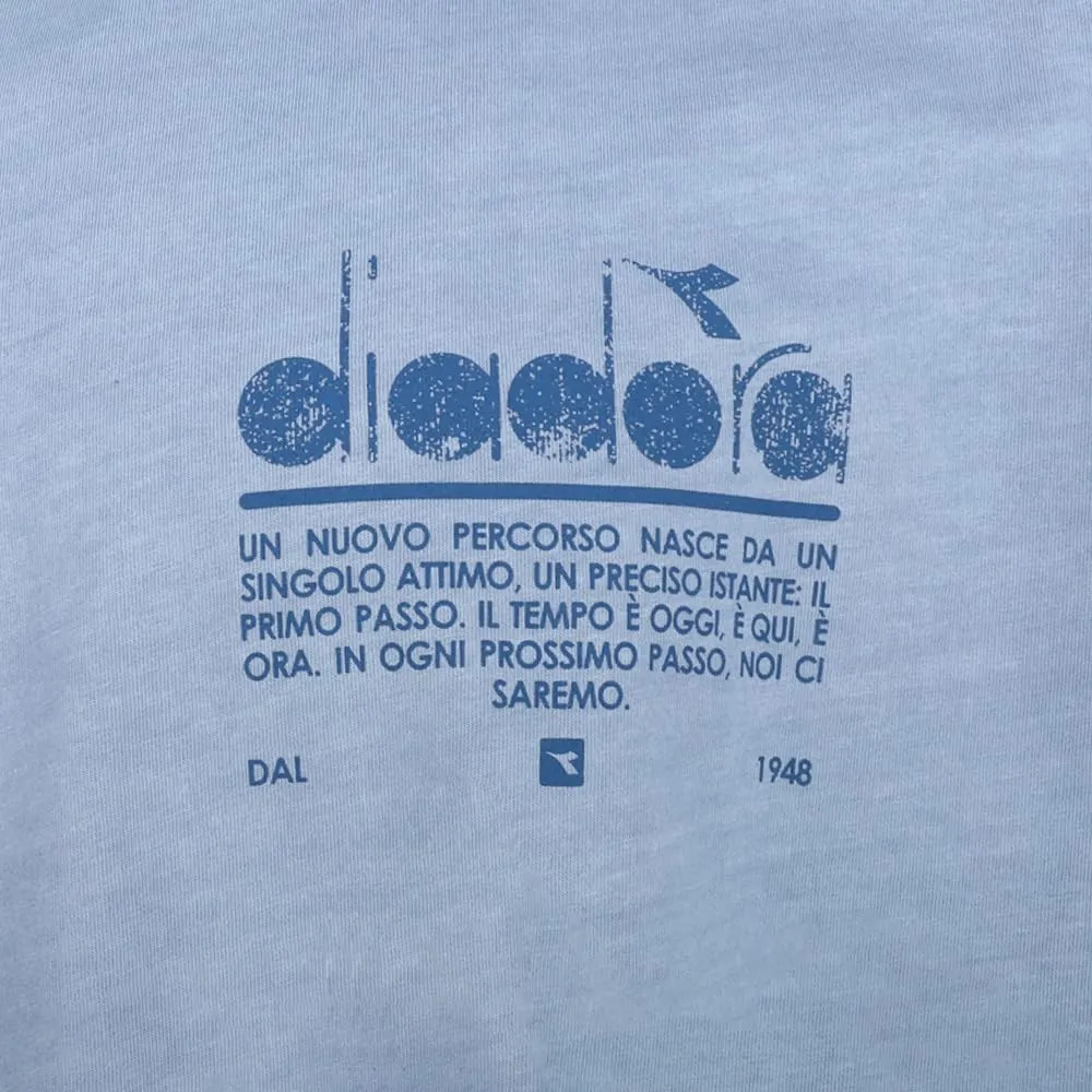 Diadora Mens Manifesto Palette Logo Crew Neck Short Sleeve Casual Tops Casual - Blue